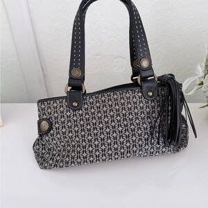 Fossil Black and Gray Shoulder Bag